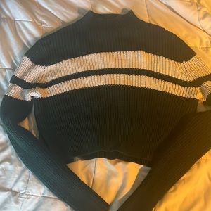 Green striped Hollister sweater - barely worn